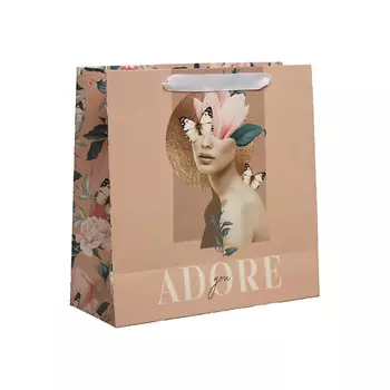 ДАРИТЕ СЧАСТЬЕ Пакет подарочный ламинированный квадратный "Adore"