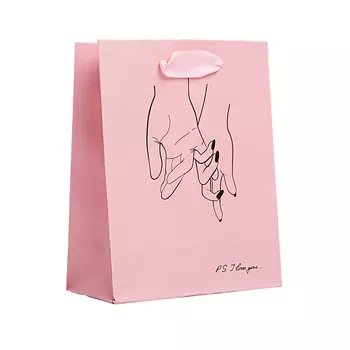 ДАРИТЕ СЧАСТЬЕ Пакет подарочный ламинированный вертикальный «I love you»