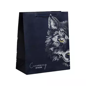 ДАРИТЕ СЧАСТЬЕ Пакет подарочный ламинированный вертикальный «Сильному духом»