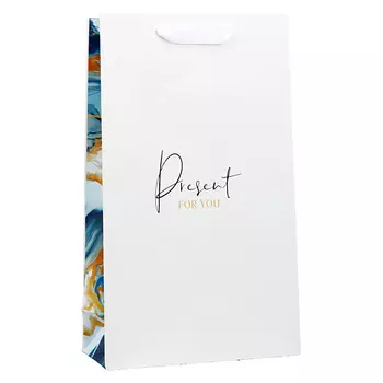 ДАРИТЕ СЧАСТЬЕ Пакет подарочный под две бутылки «Present for you»
