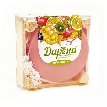 ДАРЁНА МЫЛОВАРЕННАЯ МАСТЕРСКАЯ Мыло с люфой "Клубника со сливками"