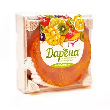 ДАРЁНА МЫЛОВАРЕННАЯ МАСТЕРСКАЯ Мыло с люфой "Мандарин"