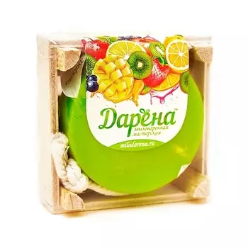 ДАРЁНА МЫЛОВАРЕННАЯ МАСТЕРСКАЯ Мыло с люфой "Яблоко"