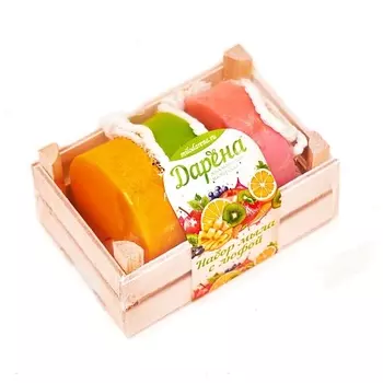 ДАРЁНА МЫЛОВАРЕННАЯ МАСТЕРСКАЯ Набор мыла с люфой из 3 шт №2 матовый