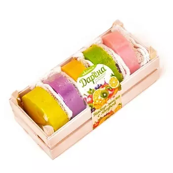 ДАРЁНА МЫЛОВАРЕННАЯ МАСТЕРСКАЯ Набор мыла с люфой из 5 шт №1 матовый