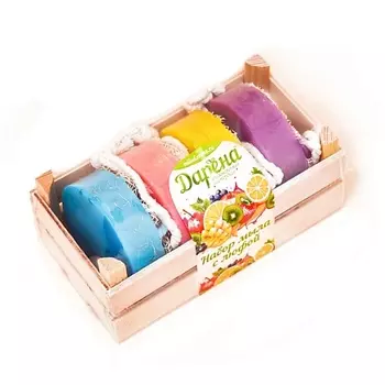 ДАРЁНА МЫЛОВАРЕННАЯ МАСТЕРСКАЯ Набор мыла с люфой №3