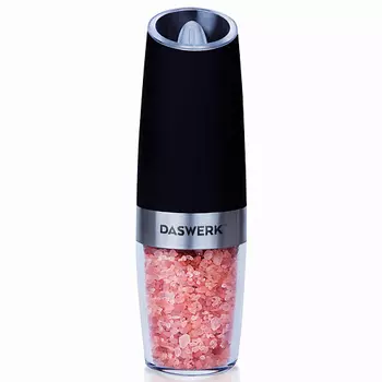 DASWERK Гравитационная мельница для соли и специй электрическая с подсветкой