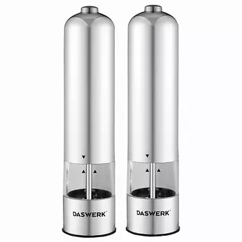 DASWERK Набор мельниц для соли и специй электрические с подсветкой