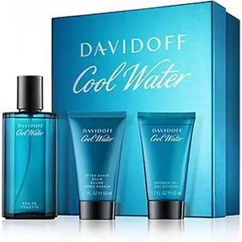 DAVIDOFF Набор Cool Water: Туалетная вода + Гель для душа + Бальзам после бритья