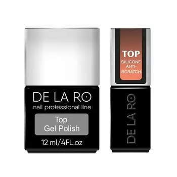 DE LA RO Верхнее покрытие для гель-лаков Silicone Anti-Scratch 12