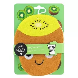 ЛЭТУАЛЬ DEAR MOLLY Мочалка-варежка для тела "Киви" Bath Washing Glove Kiwi