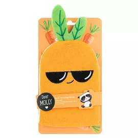 ЛЭТУАЛЬ DEAR MOLLY Мочалка-варежка для тела "Морковка" Bath Washing Glove Carrot