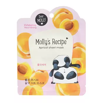 ЛЭТУАЛЬ DEAR MOLLY Тканевая маска "Рецепты Молли. Абрикос" Molly`s Recipe