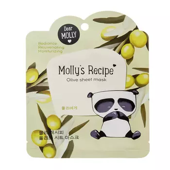 ЛЭТУАЛЬ DEAR MOLLY Тканевая маска "Рецепты Молли. Олива" Molly`s Recipe