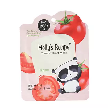 ЛЭТУАЛЬ DEAR MOLLY Тканевая маска "Рецепты Молли. Томат" Molly`s Recipe