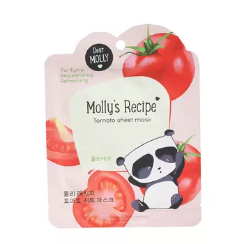 ЛЭТУАЛЬ DEAR MOLLY Тканевая маска "Рецепты Молли. Томат" Molly`s Recipe