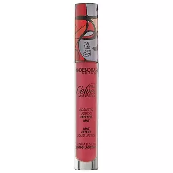 DEBORAH MILANO Помада для губ матовая жидкая FLUID VELVET MAT LIPSTICK BY PAOLA TURANI