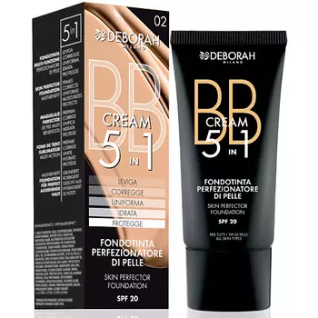 DEBORAH MILANO Тональный ВВ-крем BB CREAM 5 IN 1 SKIN PERFECTOR FOUNDATION