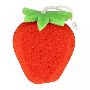 DECO. Губка для тела со шнурком strawberry