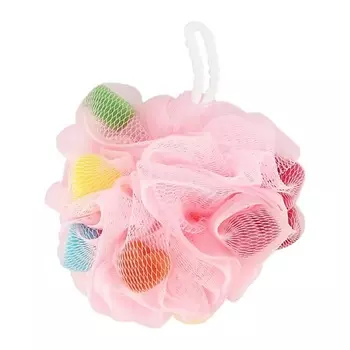 DECO. Мочалка-шар для тела синтетическая (hearts)