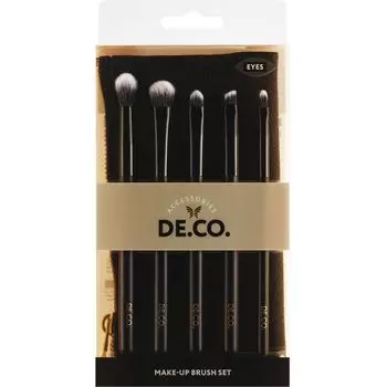 DECO. Набор кистей для макияжа глаз в чехле