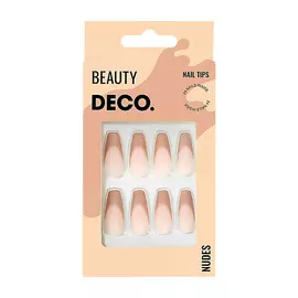 DECO. Набор накладных ногтей NUDES french