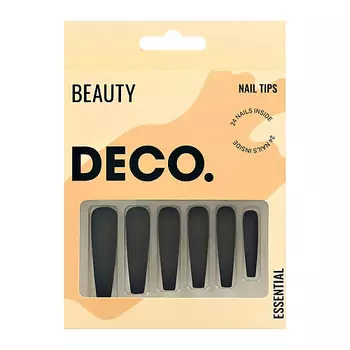 DECO. Набор накладных ногтей с клеевыми стикерами BEAUTY essential cruel black