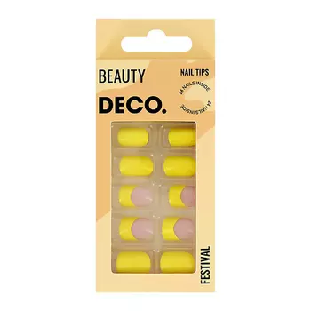 DECO. Набор накладных ногтей с клеевыми стикерами BEAUTY