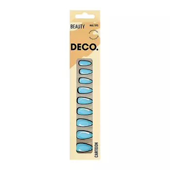 DECO. Набор накладных ногтей с клеевыми стикерами CARTOON blue