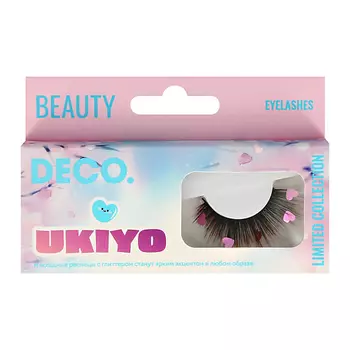 DECO. Накладные ресницы UKIYO с глиттером (сердечки) 1