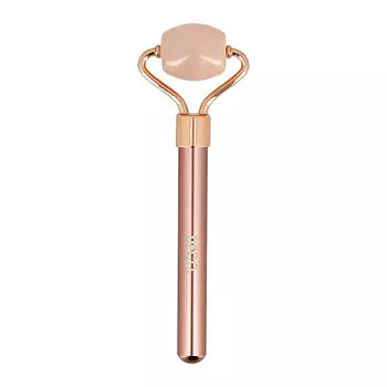 DECO. Роллер для лица кварцевый с металлической ручкой