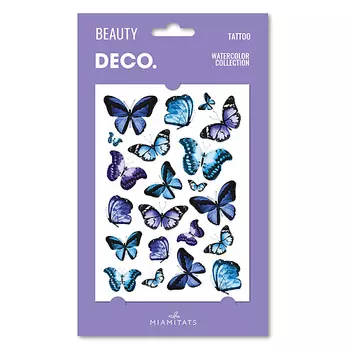 DECO. Татуировка для тела WATERCOLOR COLLECTION by Miami tattoos переводная Butterfly