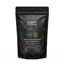 DEEP PINK Крымская розовая соль для ванн с эфирным маслом Сосны 1000.0