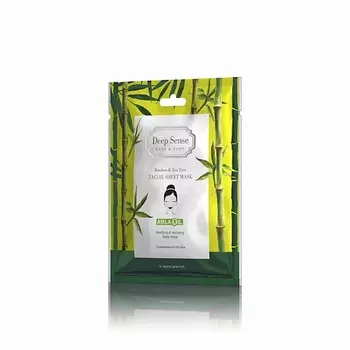 DEEP SENSE Тканевая маска для лица Бамбук и Чайное дерево 25.0