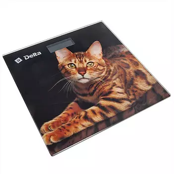 DELTA Весы напольные электронные D-9006 "Бенгальский кот"