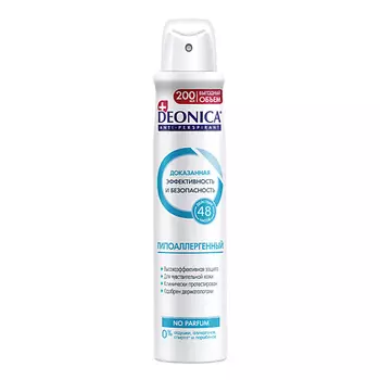 Deonica DEONICA Антиперспирант Гипоаллергенный (спрей) 200