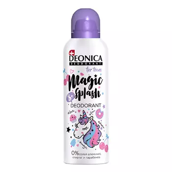 Deonica DEONICA Спрей дезодорант детский Magic Splash защищает от запахов до 24 часов 125