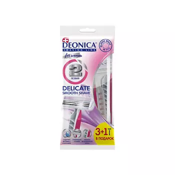 Deonica DEONICA Одноразовые безопасные бритвы 2 лезвия FOR WOMEN 4
