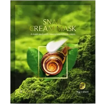 DEOPROCE Тканевая маска для лица с муцином улитки с кремовой пропиткой 25.0