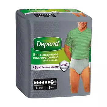 DEPEND Впитывающее белье L/XL 9.0