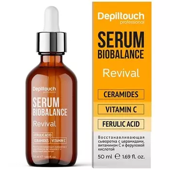 DEPILTOUCH PROFESSIONAL Сыворотка для лица с церамидами витамином С и феруловой кислотой Revival Serum Biobalance