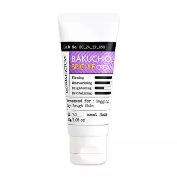 DERMA FACTORY Крем с микроиглами с витамином E и бакучиолом 1% Bakuchiol Spicule Cream 30.0