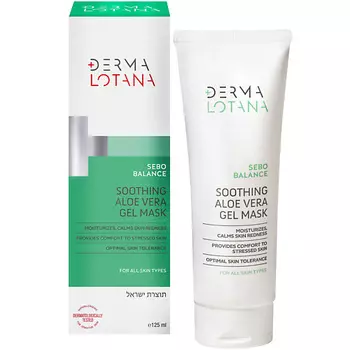 DERMA LOTANA Успокаивающая гелевая маска с Алоэ для чувствительной, жирной и проблемной кожи