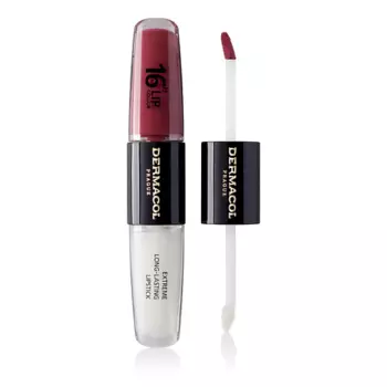 DERMACOL Стойкая двухсторонняя помада и блеск для губ 16H Lip Color Extreme Long-Lasting