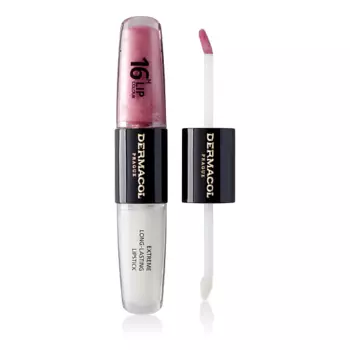 DERMACOL Стойкая двухсторонняя помада и блеск для губ 16H Lip Color Extreme Long-Lasting