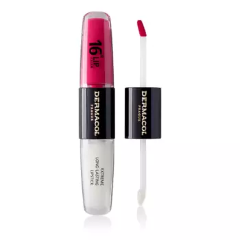 DERMACOL Стойкая двухсторонняя помада и блеск для губ 16H Lip Color Extreme Long-Lasting