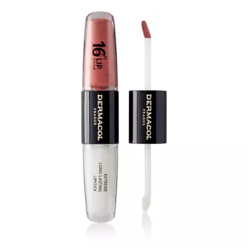 DERMACOL Стойкая двухсторонняя помада и блеск для губ 16H Lip Color Extreme Long-Lasting