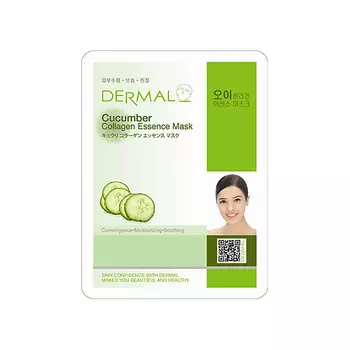 DERMAL Маска для лица огурец и коллаген 1.0