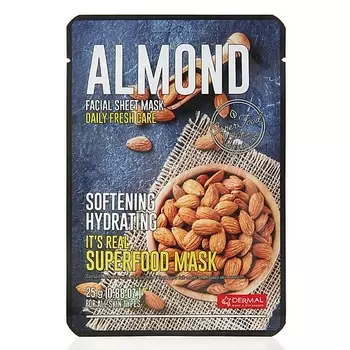 DERMAL Маска для лица SUPERFOOD с экстрактом миндаля