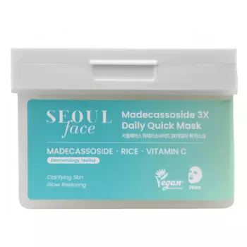 DERMAL Seoul Face Набор масок для лица с мадекассосидом 36шт 36.0